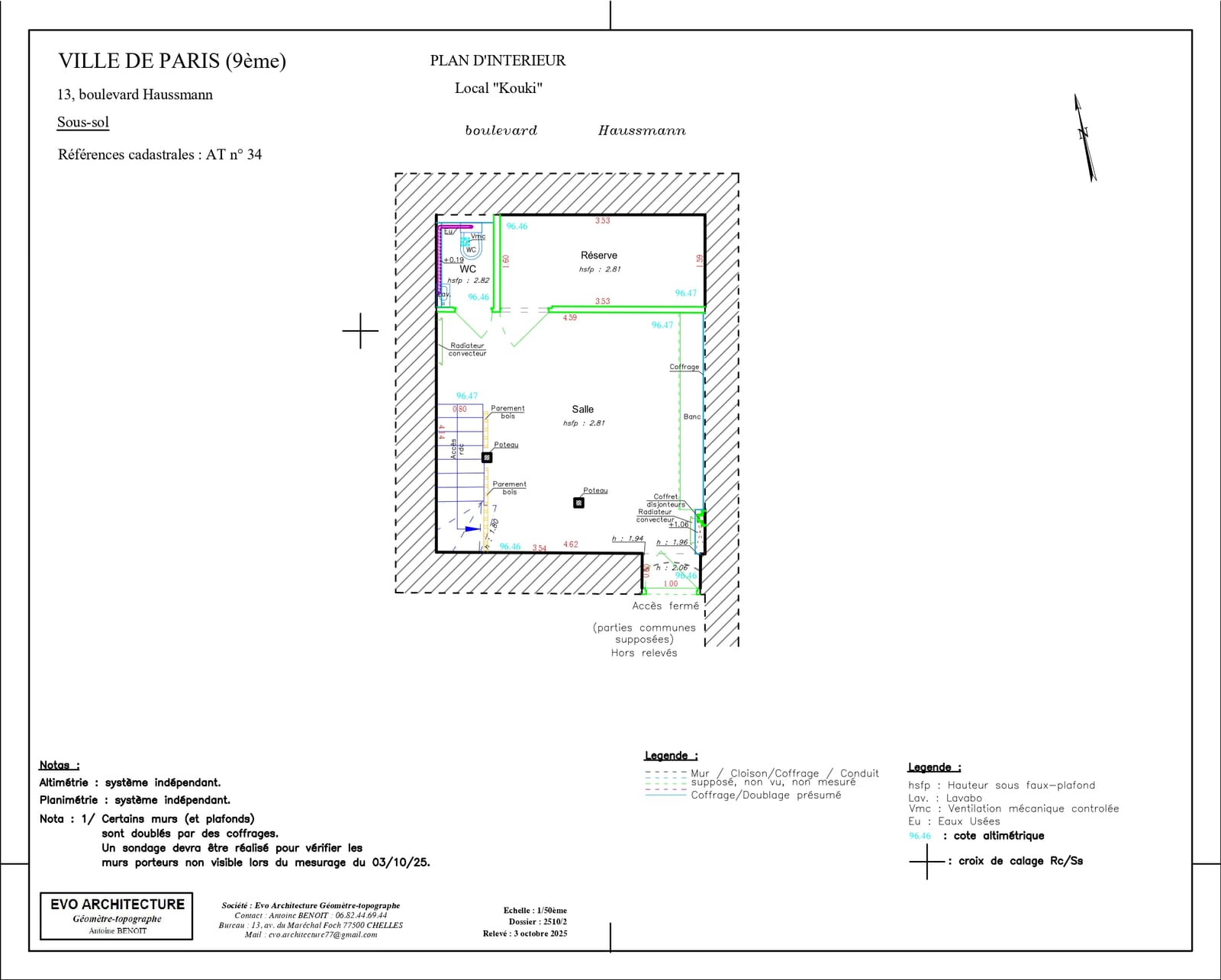 Local Kouki · Paris 9e — plan 2